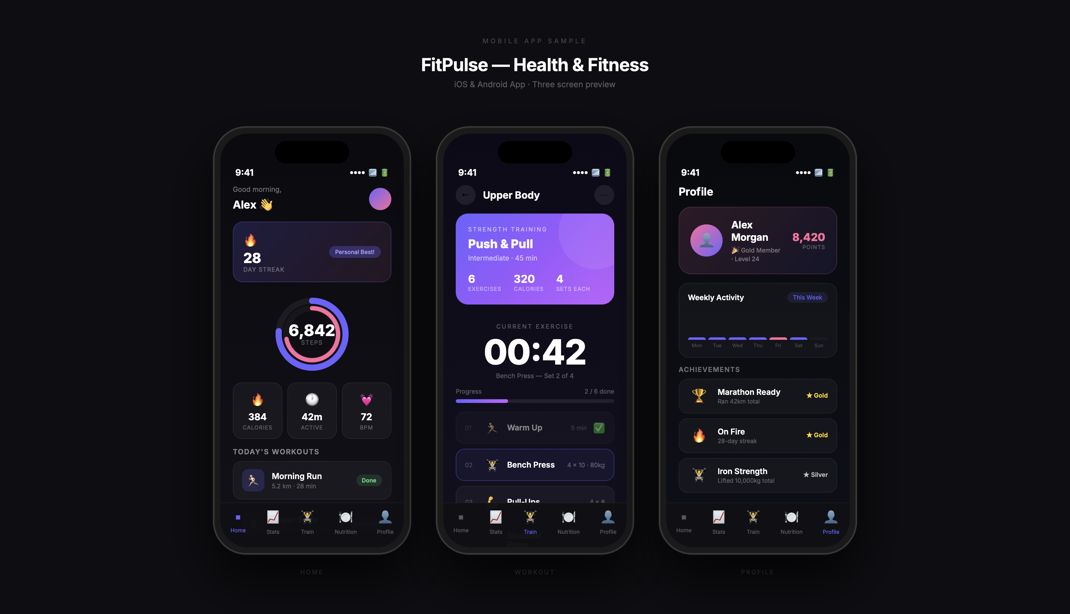 Fitness sample preview