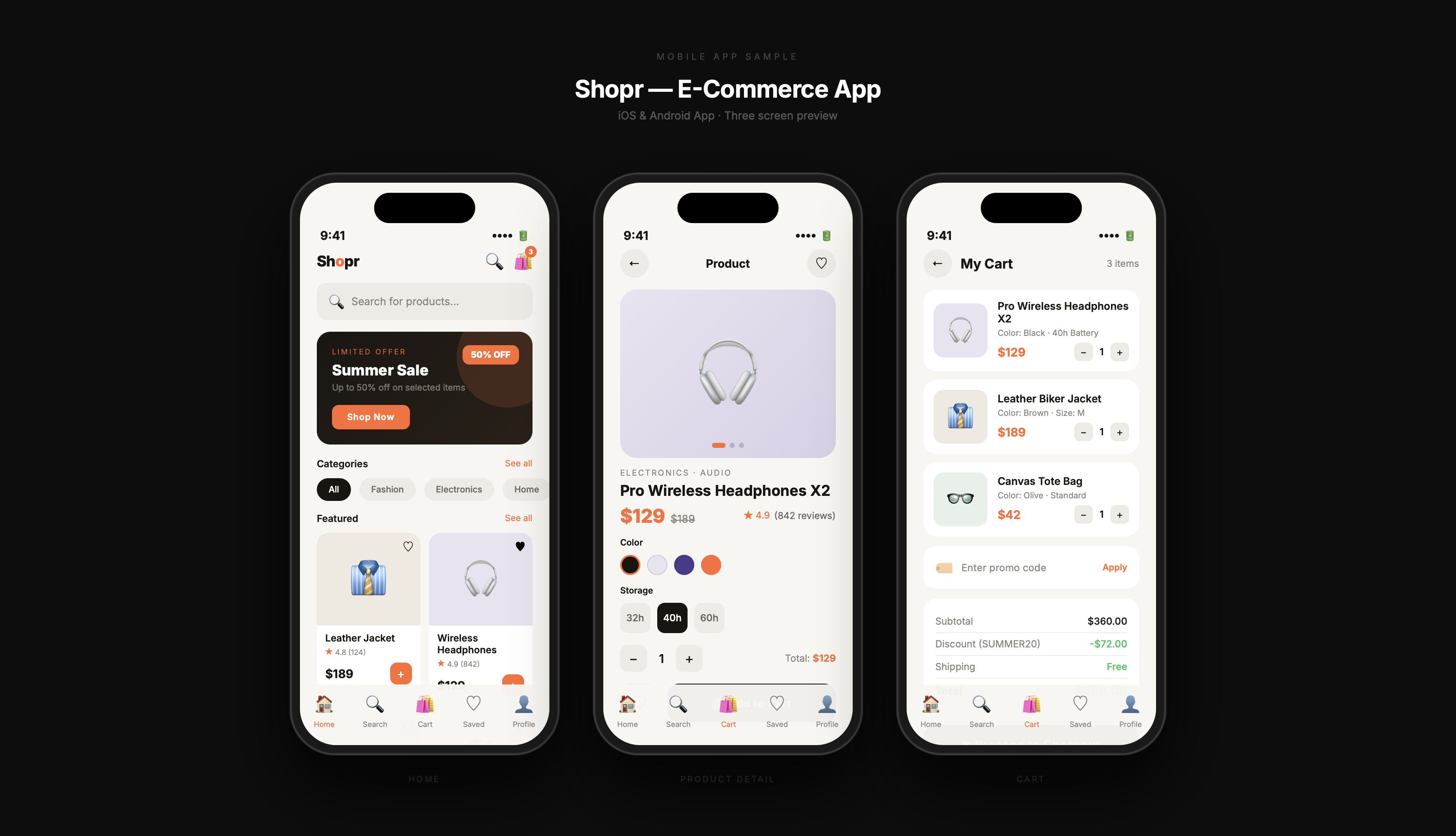 E-commerce sample preview