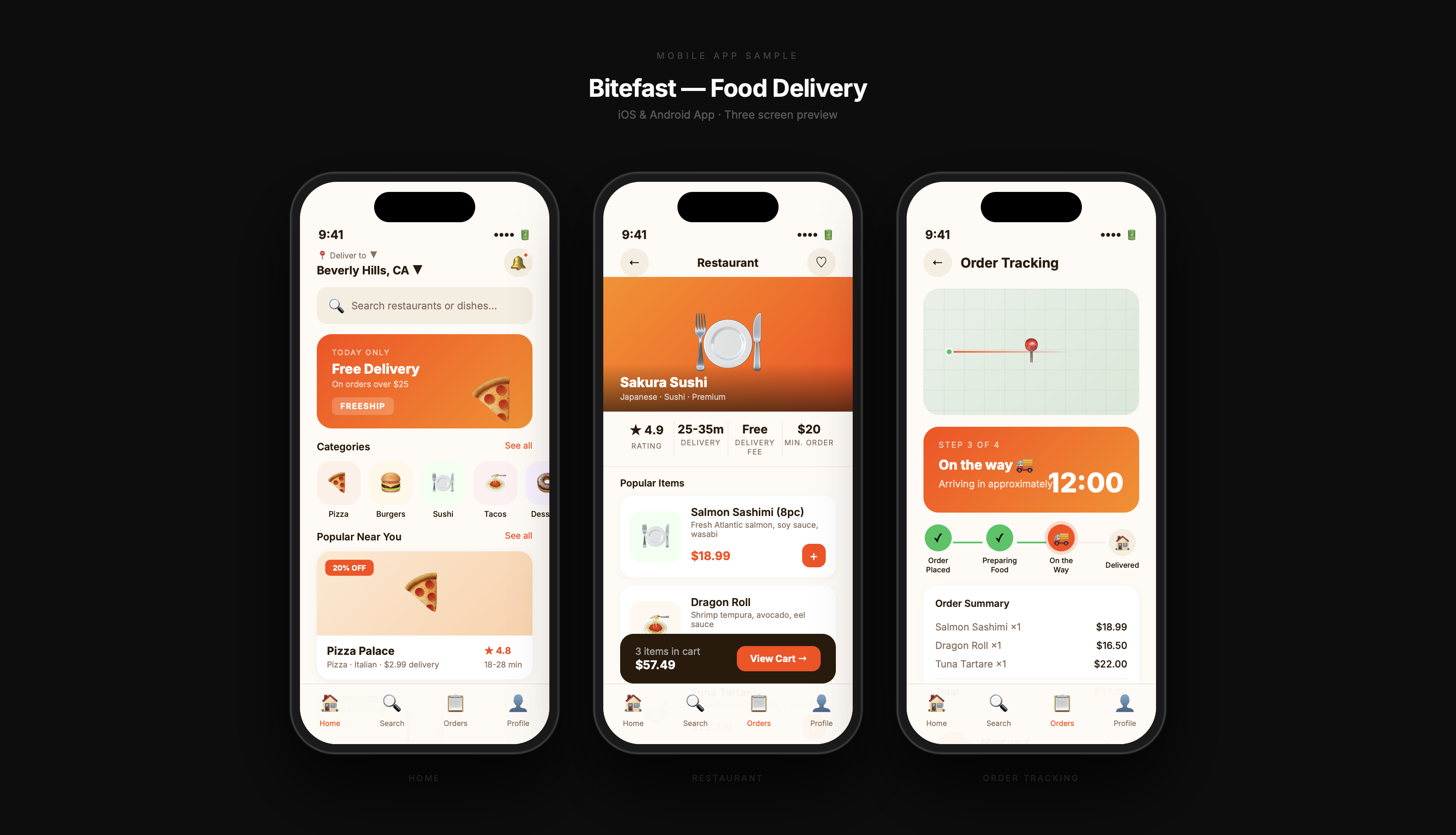 Food Delivery sample preview